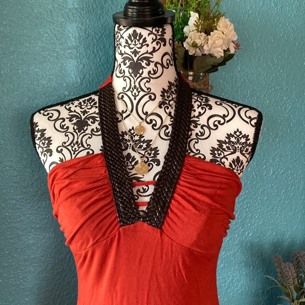 MUST BUNDLE: Rue21 | Women’s Blood Orange Halter Top - Picture 2 of 7